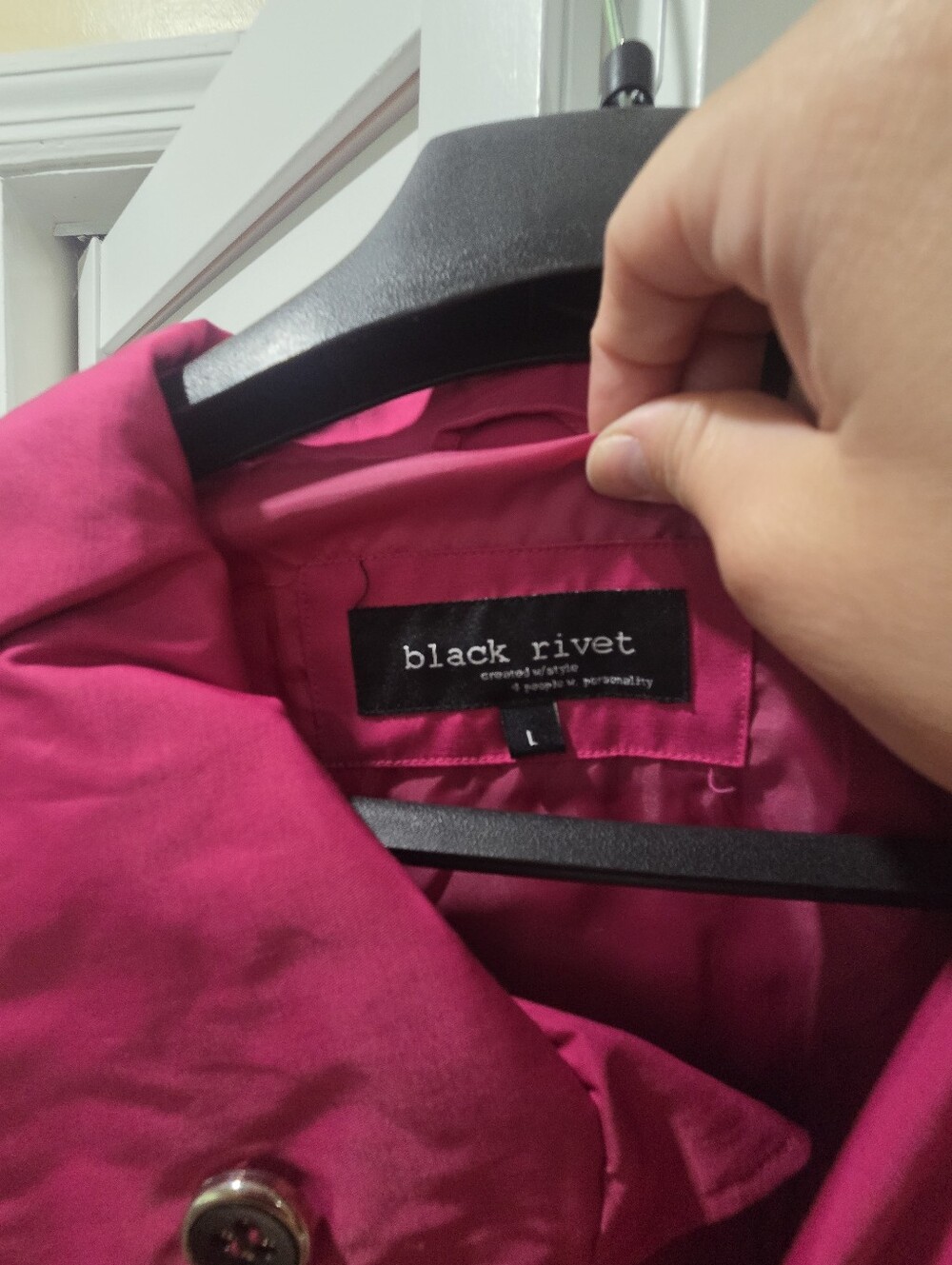 Black Rivet Coat - Picture 3 of 9